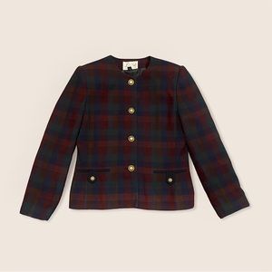 Vintage Blazer, Checkered Print, 10